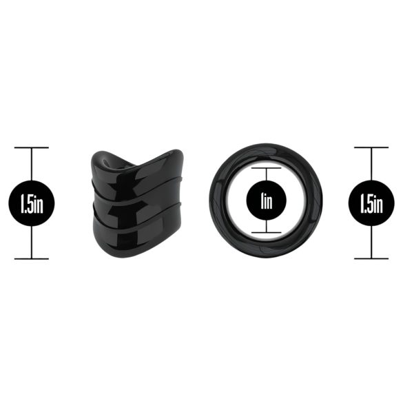 Stay Hard - δαχτυλίδι πέους - μαύρο