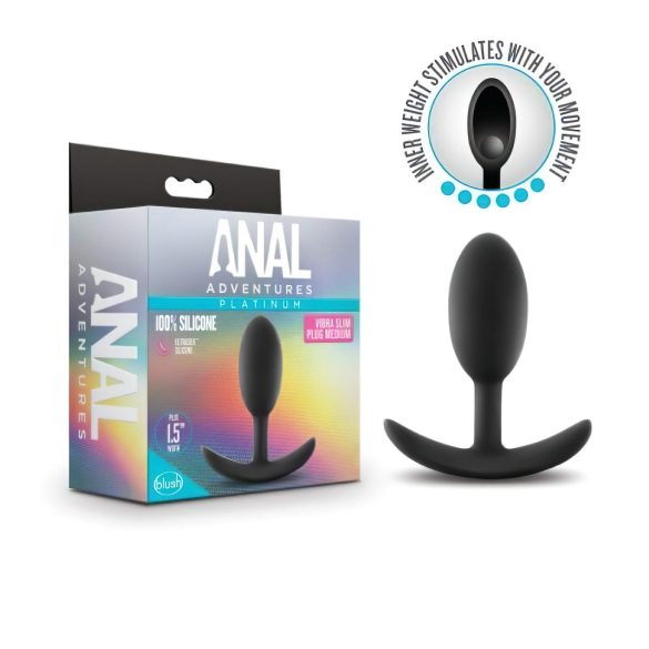 Πλατινένιο Anal Adventures Μ -μαύρο μέγεθος μεσαίο