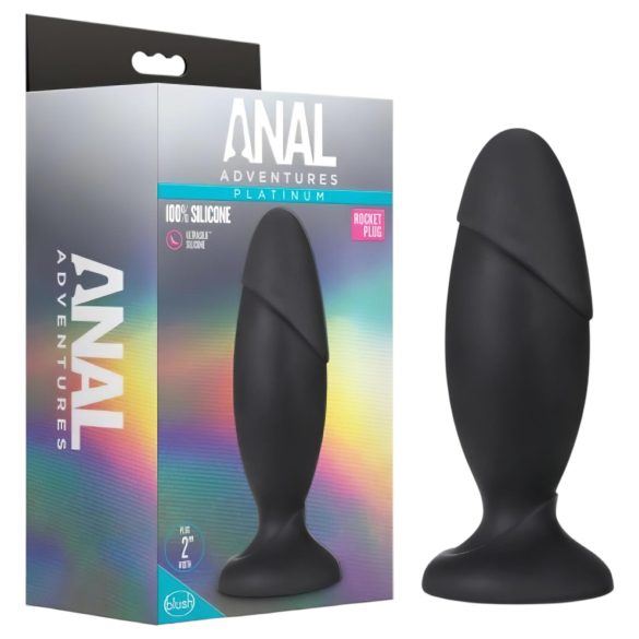 Anal Adventures Platinum Rocket - μεγάλο πρωκτικό βύσμα - μαύρο
