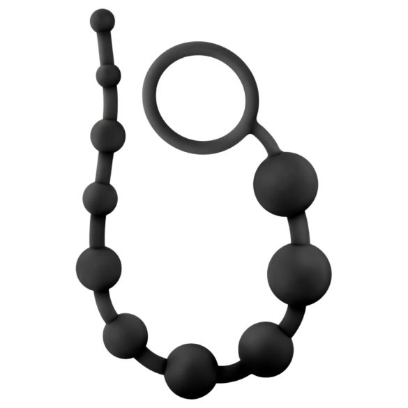 Anal Adventures - πρωκτικό ομοίωμα με χάντρες - σιλικόνη μαύρο