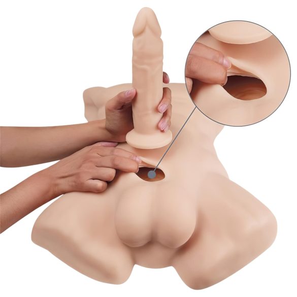 Silexd Apollo - ανδρικός κορμός ομοίωμα - ρεαλιστικό δέρμα - μπεζ