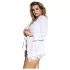 Subblime Queen Plus - δαντελένιο σετ ρόμπας - λευκό (XL-2XL)