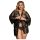 Σετ Ρόμπας Δαντέλας Subblime Queen Plus - Μαύρο (XL-2XL)