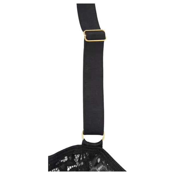 Subblime - κορμάκι με σχέδιο και σατέν ζώνη (μαύρο)