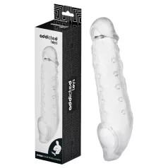   Addicted Toys - προέκταση πέους με δακτύλιο όρχεων - 23cm διάφανο