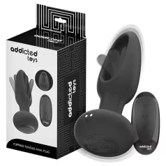   Addicted Toys - δονητής πρωκτού με κινούμενη γλώσσα - μαύρο