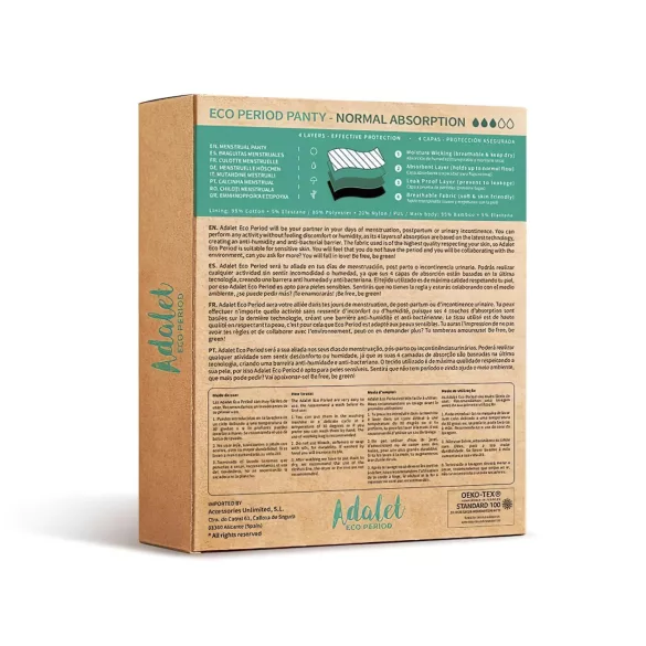 Adalet Flora - γυναικείο εσώρουχο περιόδου - μαύρο