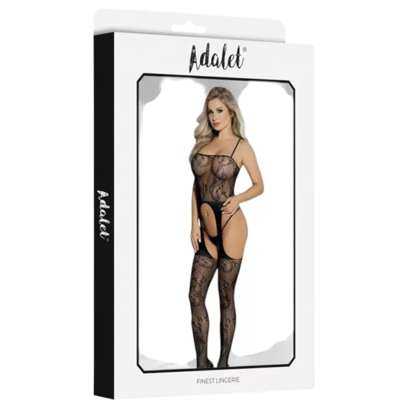 Adalet Lilly - σετ διχτυωτό με λουλούδια - μαύρο