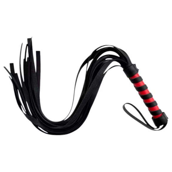 Latetobed - μαστίγιο BDSM - δέρμα - μαύρο 45cm