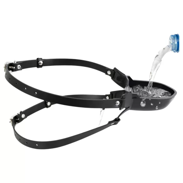 Latetobed - σφιγκτήρας στόματος με μπουκάλι - μαύρο