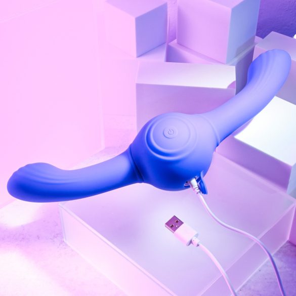 Evolved - δονητής διπλής δράσης με δόνηση & περιστροφή - επαναφορτιζόμενος - μωβ