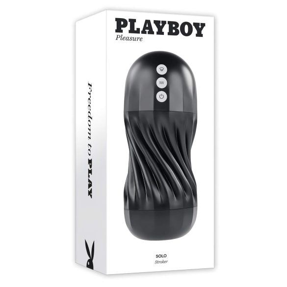 Playboy Solo Stroker - επαναφορτιζόμενος μαύρος διεγερτικός αυνανιστής