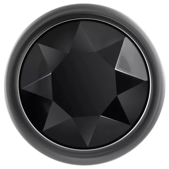 Evolved Black Gem - σετ μεταλλικά πρωκτικά βύσματα - μαύρη πέτρα - ασημί