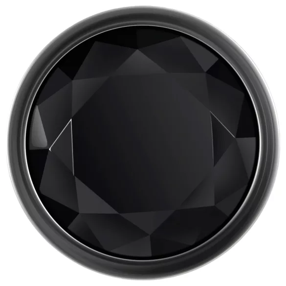 Evolved Black Gem - σετ μεταλλικά πρωκτικά βύσματα - μαύρη πέτρα - ασημί