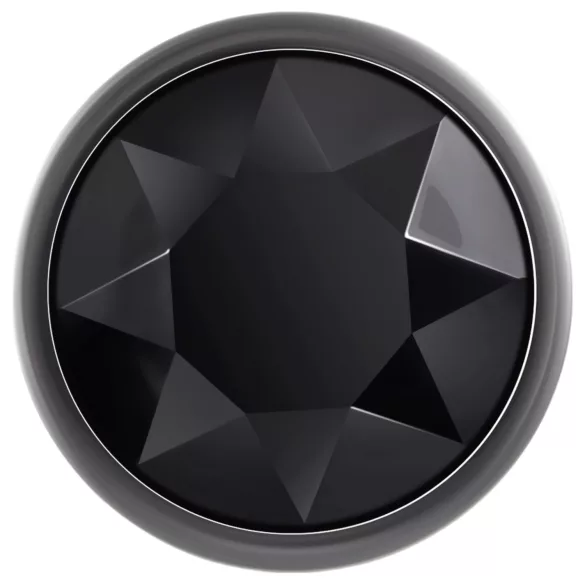 Evolved Black Gem - σετ μεταλλικά πρωκτικά βύσματα - μαύρη πέτρα - ασημί