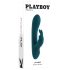 Playboy Rabbit - Αδιάβροχος δονητής με κλειτοριδικό βραχίονα (Τιρκουάζ)