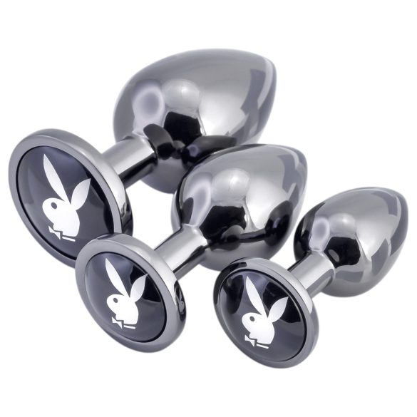 Playboy - Σετ πρωκτικά plug - 3 τεμάχια (ασημένιο)