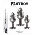 Playboy - Σετ πρωκτικά plug - 3 τεμάχια (ασημένιο)