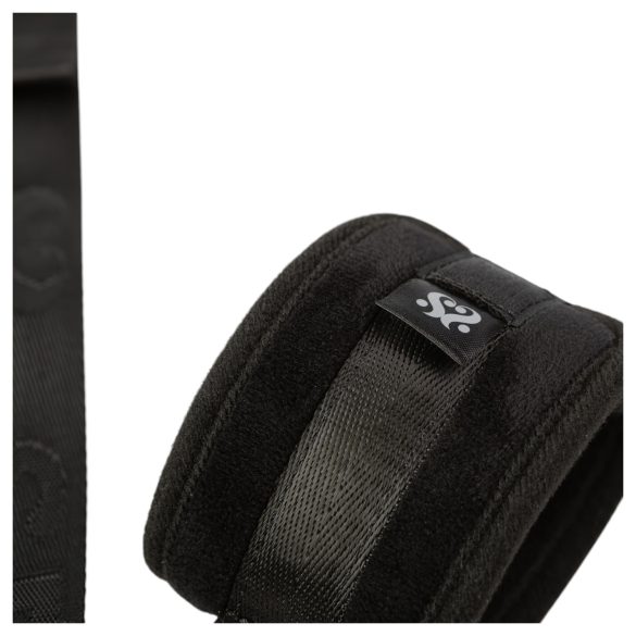 Sei Mio - σετ χειροπέδες και κολάρο - δέρμα - μαύρο