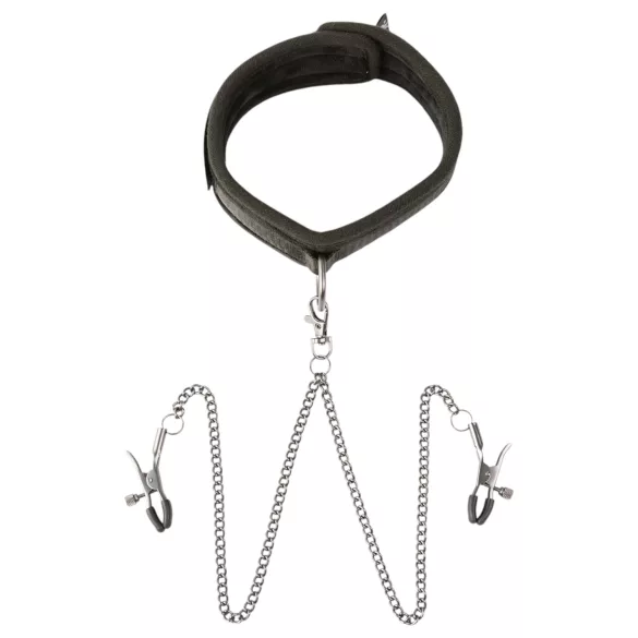 Sei Mio - κολάρο με κλιπ θηλών - μαύρο