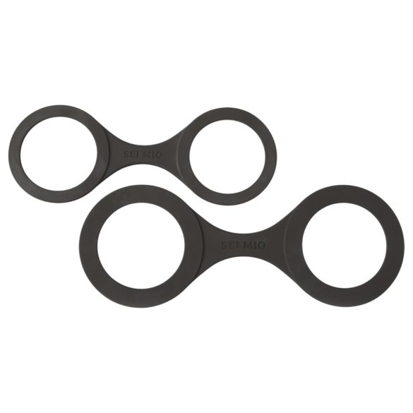 Sei Mio - χειροπέδες σιλικόνης - μαύρο - μέγεθος L