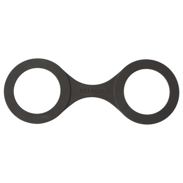 Sei Mio - χειροπέδες σιλικόνης - μαύρο - μέγεθος L