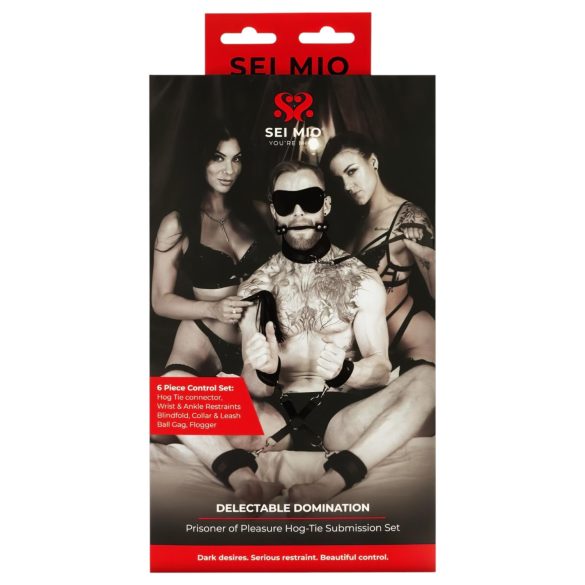 Sei Mio - σετ δεσμών - μαύρο (6 κομμάτια)