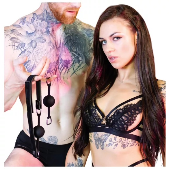 Sei Mio - σετ μπαλάκι στόματος - 2 τεμάχια - μαύρο