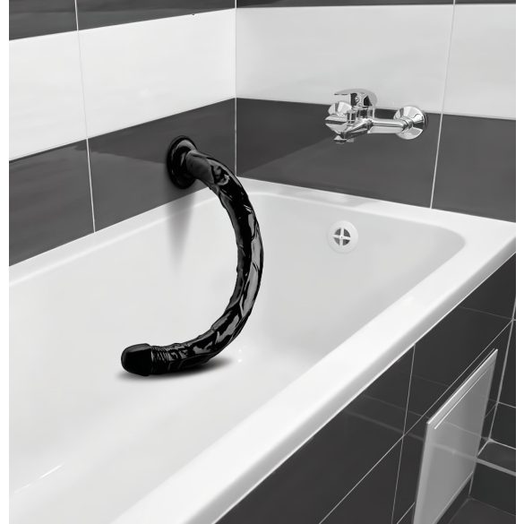 Hosed Anal Snake 19 - δονητής με βεντούζα για πρωκτική χρήση (μαύρο)