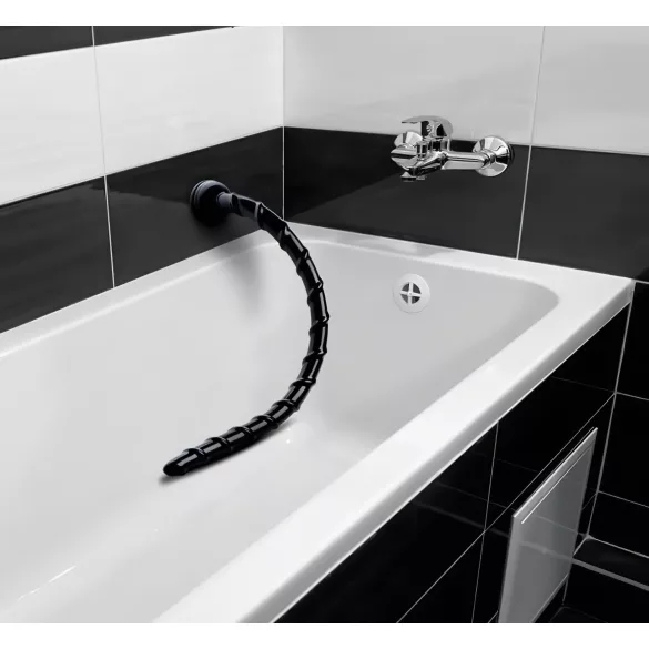 Hosed - λεπτό πρωκτικό dildo σπιράλ - μαύρο, 18 εκ