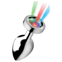   Booty Sparks - πρωκτική σφήνα με φως - μεσαίο μέγεθος ασημί