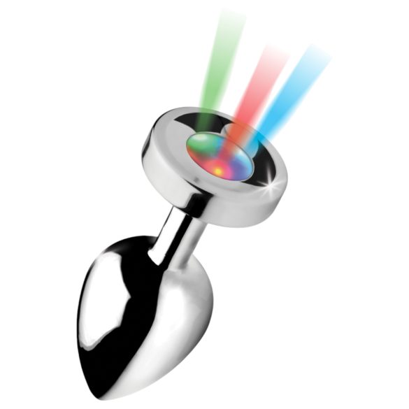 Booty Sparks - πρωκτική σφήνα με φως - μεγάλη - ασημί