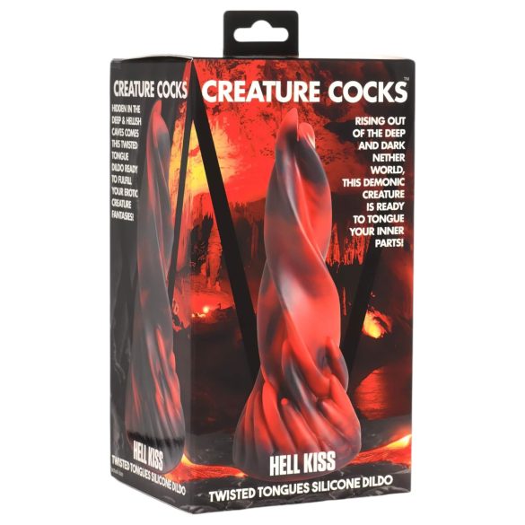 Creature Cocks Hell Kiss - Στριμμένο σιλικόνης δονητής - 19εκ (κόκκινο)