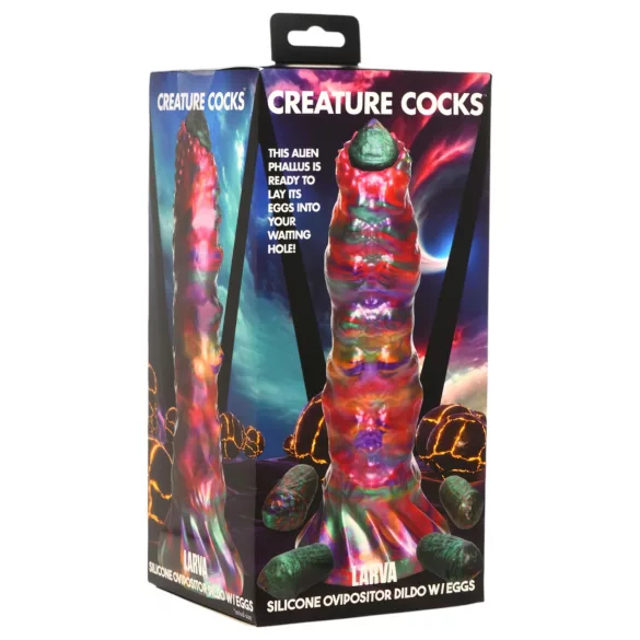 Creature Cocks Larva - οβιποζιτόρ εξωγήινο ομοίωμα πέους - σιλικόνη ουράνιο τόξο