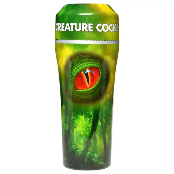 Creature Cocks Raptor - κολπικό ομοίωμα ερπετού σε θήκη (μαύρο-πράσινο)