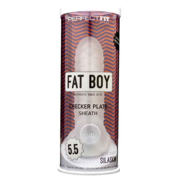Fat Boy Checker Box - ανδρικό πέος μανίκι - 15cm - λευκό