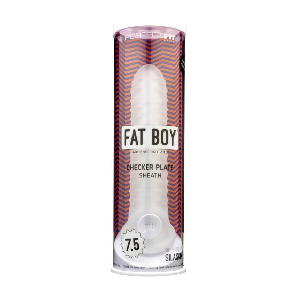 Fat Boy Checker Box - επένδυση πέους - 19εκ - λευκό