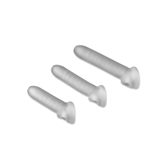 Fat Boy Micro Ribbed - κάλυμμα πέους με ραβδώσεις - 19cm - λευκό