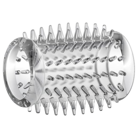 Stay Hard - δαχτυλίδι πέους με αγκάθια - διαφανές