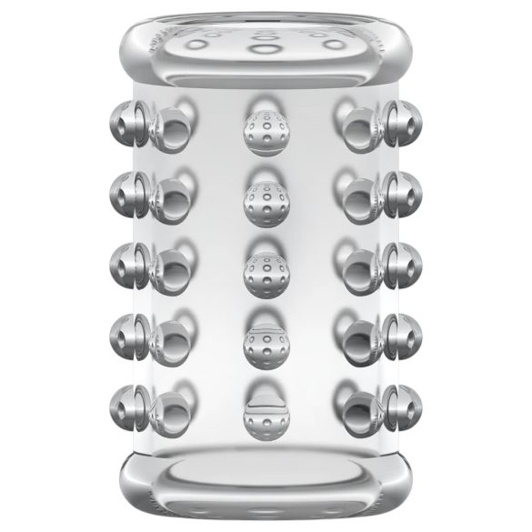 Stay Hard - δακτύλιος πέους με κουκκίδες - διαφανής