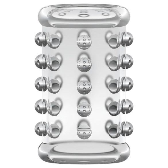 Stay Hard - δακτύλιος πέους με κουκκίδες - διαφανής