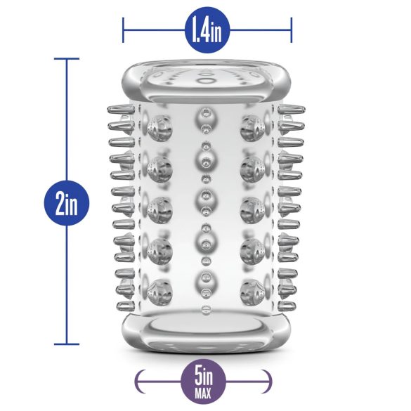 Stay Hard - δαχτυλίδι πέους με μικρά εξογκώματα - διαφανές