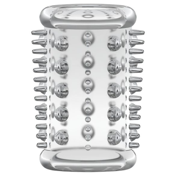 Stay Hard - δαχτυλίδι πέους με μικρά εξογκώματα - διαφανές