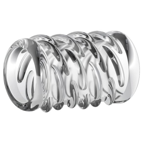 Stay Hard - δαχτυλίδι πέους με σχέδιο - διάφανο