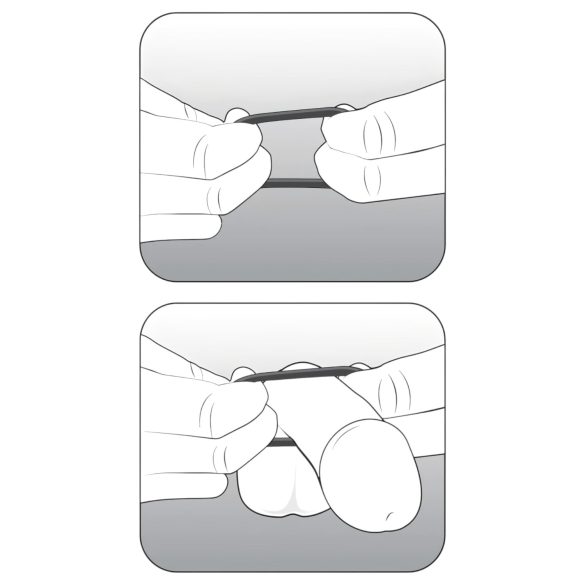 Stay Hard - σετ δαχτυλιδιών πέους - μαύρο