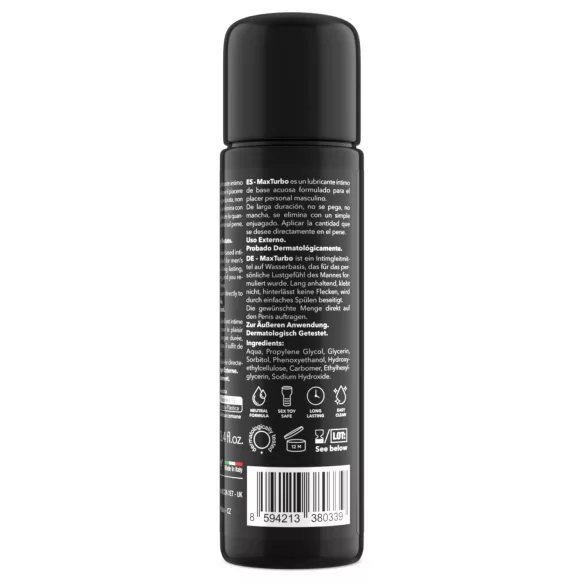 Intimateline MaxTurbo - λιπαντικό με βάση το νερό για άνδρες (100 ml)