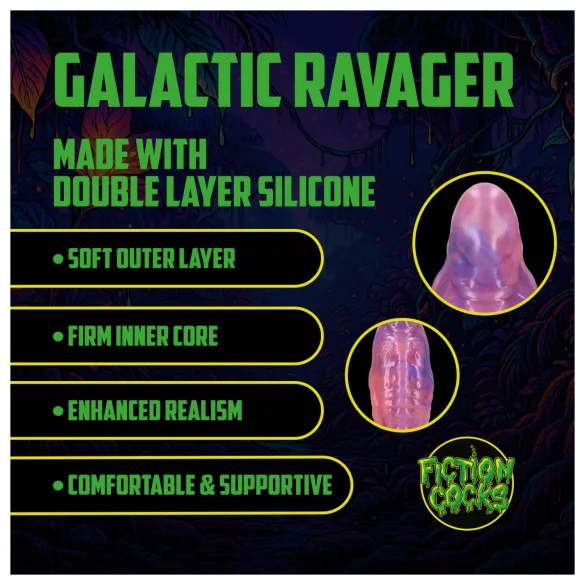 Ouch! Galactic Ravager - φανταστικό σιλικονούχο δονητή (μωβ)