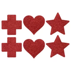   Le Désir - αυτοκόλλητα θηλής σετ - 3 ζευγάρια - κόκκινο