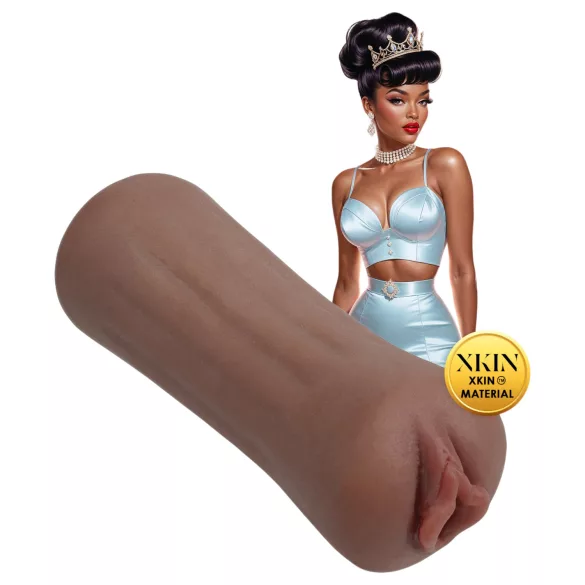 XKIN Beauty Queen Lulu - ρεαλιστικός τεχνητός κόλπος μαλακός onahole (σκούρο φυσικό χρώμα)