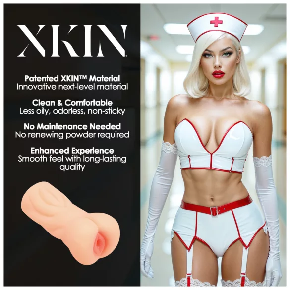 XKIN Tiffany Throatcheck - ρεαλιστικός τεχνητός κόλπος (φυσικό χρώμα)